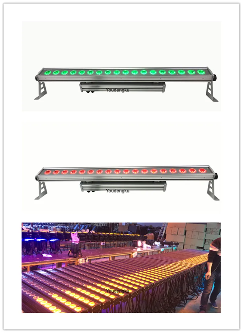 4pcs Brightness outdoor 18pcs leds 6in1 rgbwa uv 18w led wall washer light waterproof wall washer 18w 6in1