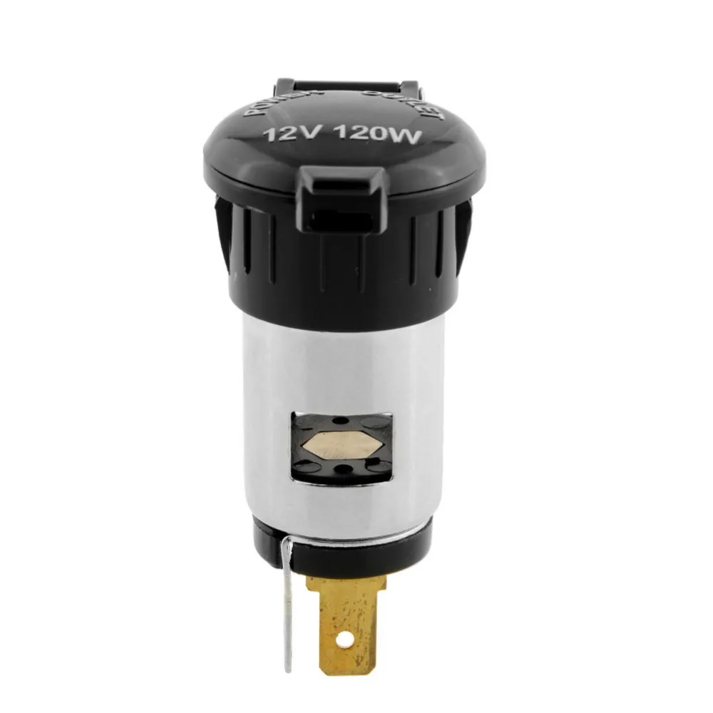 12V 120W Motorcycle Waterproof Cigarette Lighter Socket Power Plug Outlet Parts for Car Trunk Motorbike