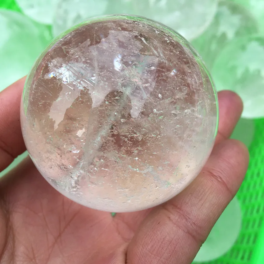 

40-50mm top quality quartz spheres clear Crystal Rock Energy sphere ball healing Mineral Specimen for home decoration