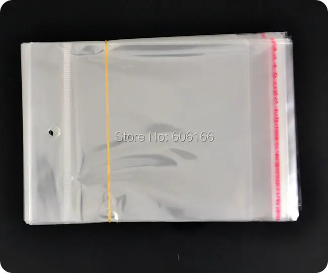 Wholesale 1000pcs/lot 10*15 cm Hanging Hole Clear Self Adhesive Seal Poly OPP Bag Plastic Packaging Bags