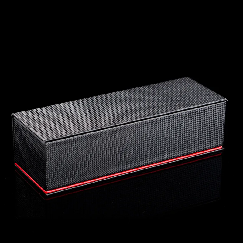 5 Slots Carbon Fibre Watch Box Organizer Black Watch Case Storage Men's Watch Display Gift Case