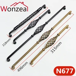 Birdcage Style Long Handles Hole CC 300mm/480mm Furniture Vintage Antique Bronze Kitchen Cabinet Door Pulls for Dress Wardrobe