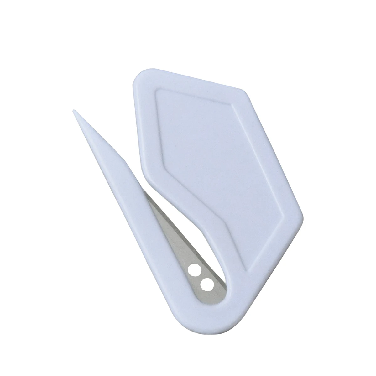 

1pc Mini Plastic Seatbelt Cutter Letter Knife White Mail Envelope Opener Safey Paper Guard Sharp Blade For Emergency Accessories