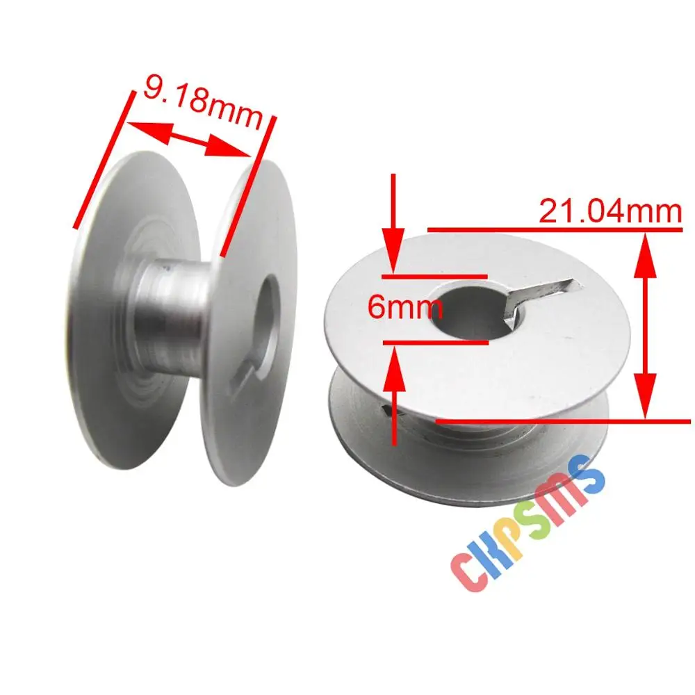 100 ALUMINUM L SIZE BOBBIN INDUSTRIAL 1-NEEDLE fit for JUKI al. # 40264A=272152 100PCS