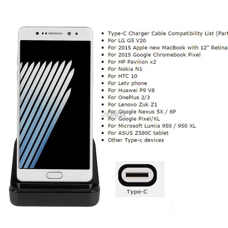 Type-C ชาร์จแท่นชาร์จเดสก์ท็อป USB C 3.1แท่นวางสำหรับโทรศัพท์ Android ขายส่ง & Dropship