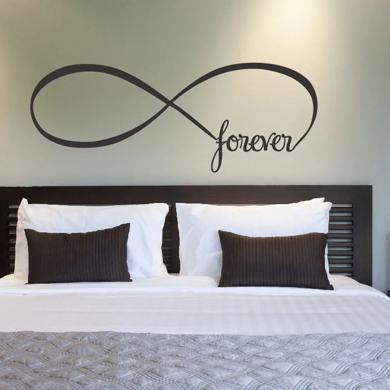 Infinity Symbol Bedroom Wall Decal Forever Bedroom Decor Home Decor Wall Quote Vinyl Stickers ,L2056