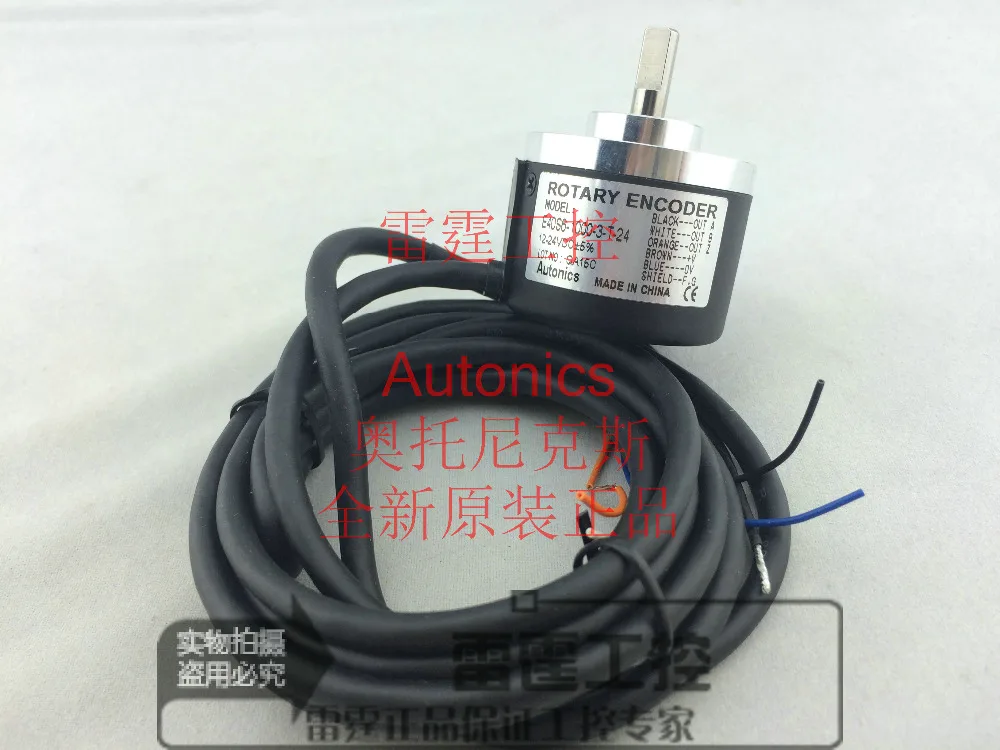 

new Autonics incremental rotary encoder E40S6-1000-3-T-24 solid shaft diameter 6mm 12-24VDC