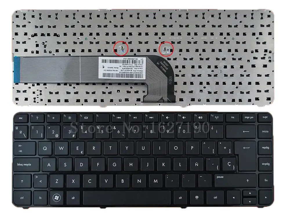 

SP/Spanish Keyboard for HP DV4-3000 DV4-4000 GLOSSY FRAME BLACKl New Laptop Keyboards With Free Shipping