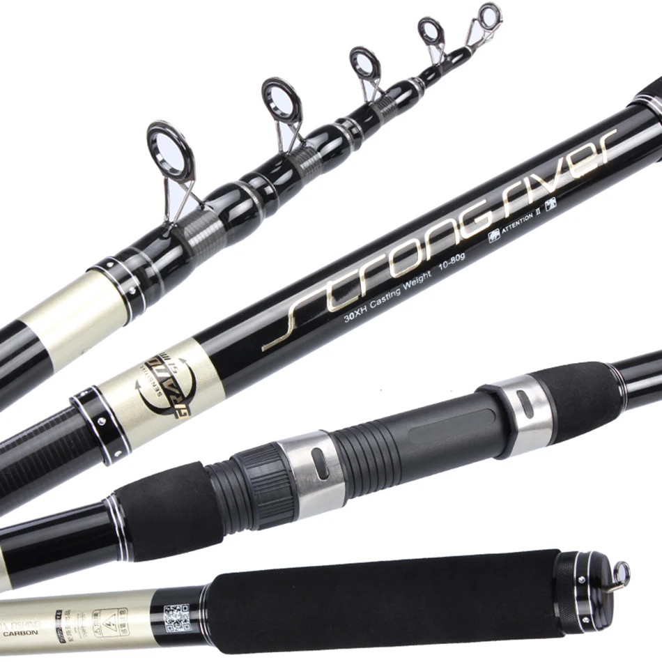 

High-quality carbon Best-selling fiber portable telescopic 2.1m-5.4m fishing rod rotating bait casting squid fishing rod sale