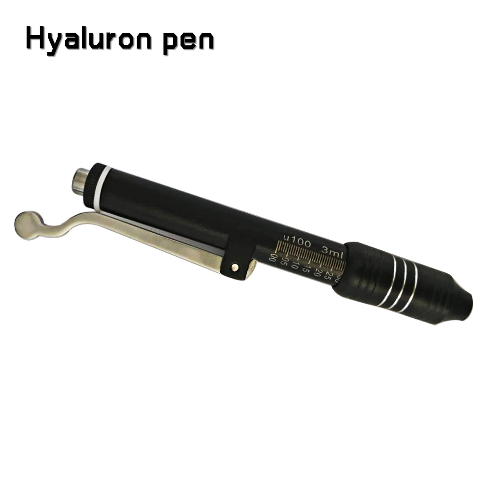 Outils de soins du visage noir, stylo à hyaluronique réglable, haute pression, acide hyaluronique, atomisation, Anti-rides, rajeunissement de la peau