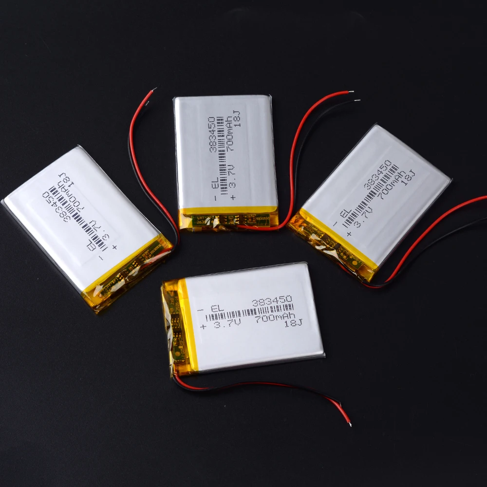 383450 3.7V 700mAh Lithium polymer battery With Protection Board For GPS MP3 MP4 MP5 Portable DVD Speaker PSP Electric toy