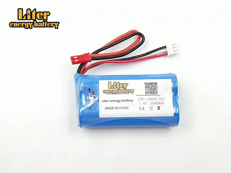 7.4V 2500mAH Wholesale Li-po Lipo Batery 2S remote control helicopter 7.4 V 2500 mAH Lipo battery 25C 18650 Toy Battery