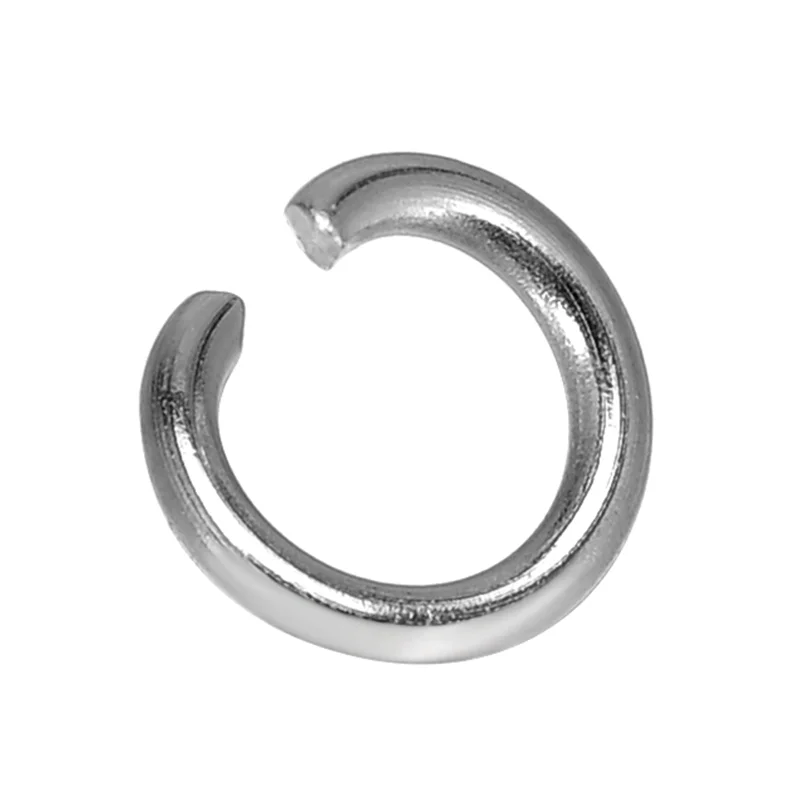 Doreen Box Lovely Silver Color Stainless Steel Open Jump Rings 6mm(1/4"), Cadmium Free,sold per lot of 500 (B17923)