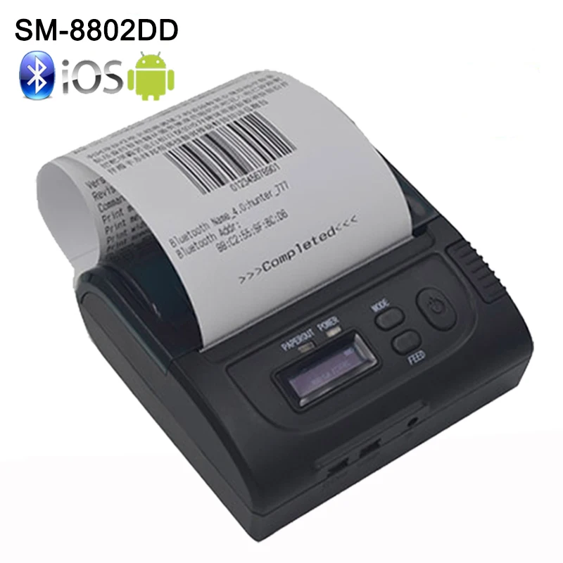 

80 mm bluetooth thermal printer,LCD USB 80mm Thermal Bluetooth Receipt Printer IOS/android Protable Printer