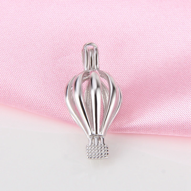 CLUCI 925 Sterling Silver Pendant Jewelry Hot Air Balloon Shaped Women Gift Jewelry 925 Sterling Silver Pearl Locket SC224SB