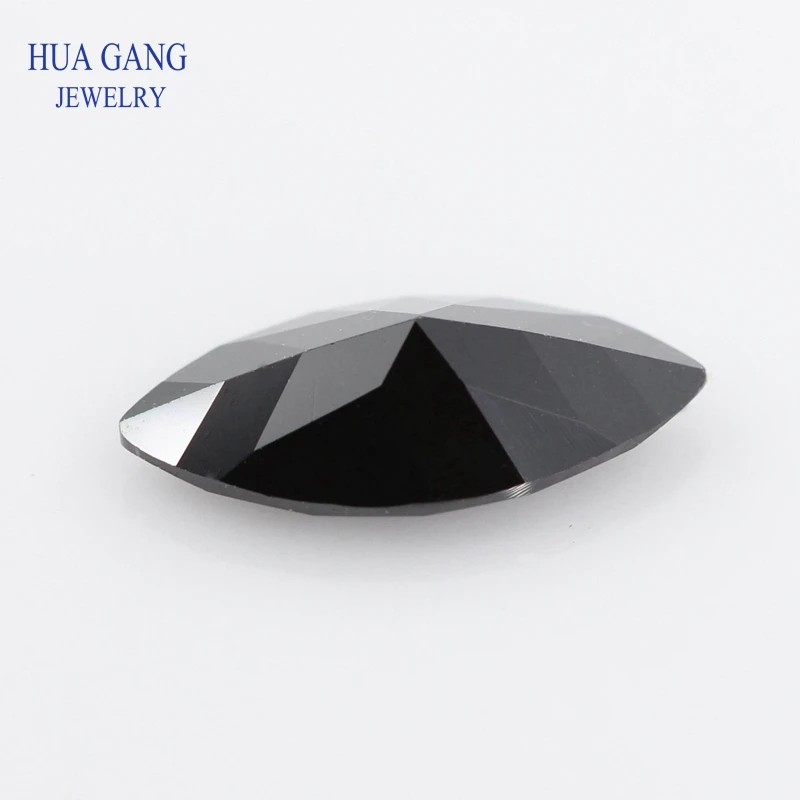 5A Black Marquise Shape Brilliant Cut CZ Stone Synthetic Gems Cubic Zirconia For Jewelry Size 1.5x3~10x20mm