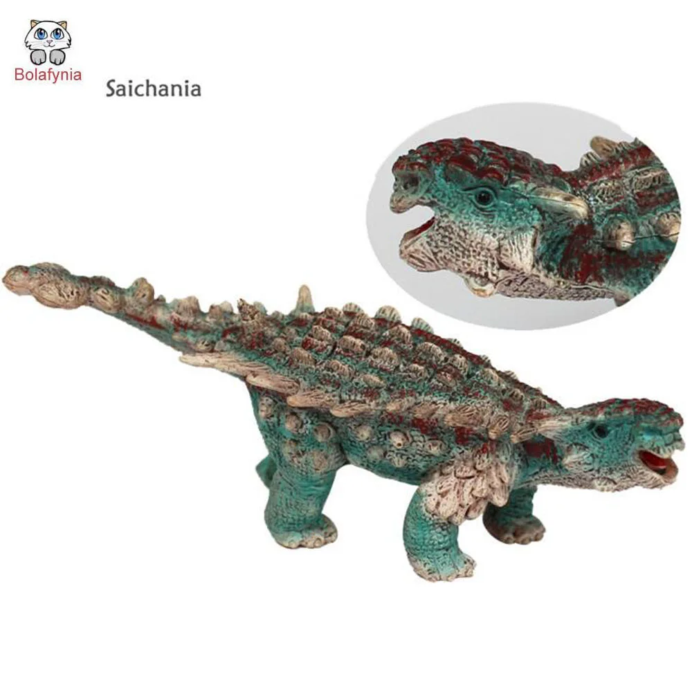 BOLAFYNIA Children Toy Dinosaur Simulated PVC solid Saichania toy baby kids for Christmas Birthday Gift dinosaur model 13.5cm