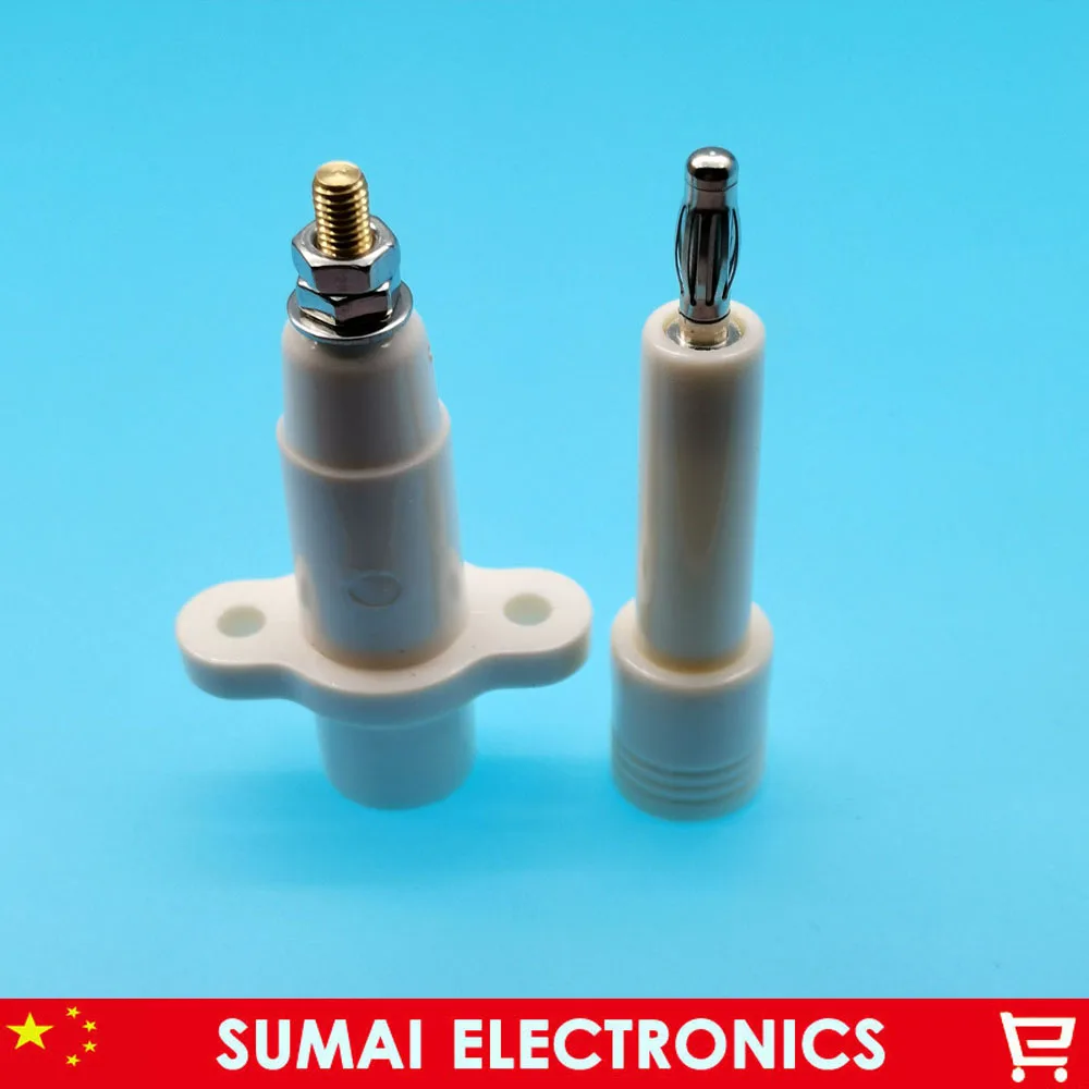 Male&female good quality Round 10 KV High Voltage 4mm Banana Plug/Socket Test Connector,Welded