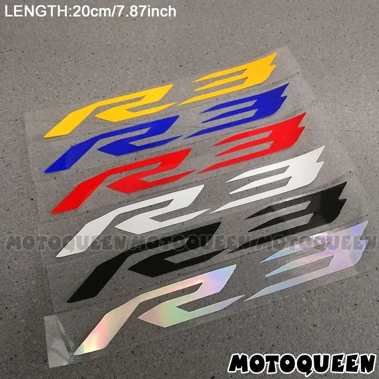 Motorcycle body Wheels Fairing Helmet Tank Pad decoration logo Label reflective Stickers Decals For YAMAHA YZF R3 YZF-R3