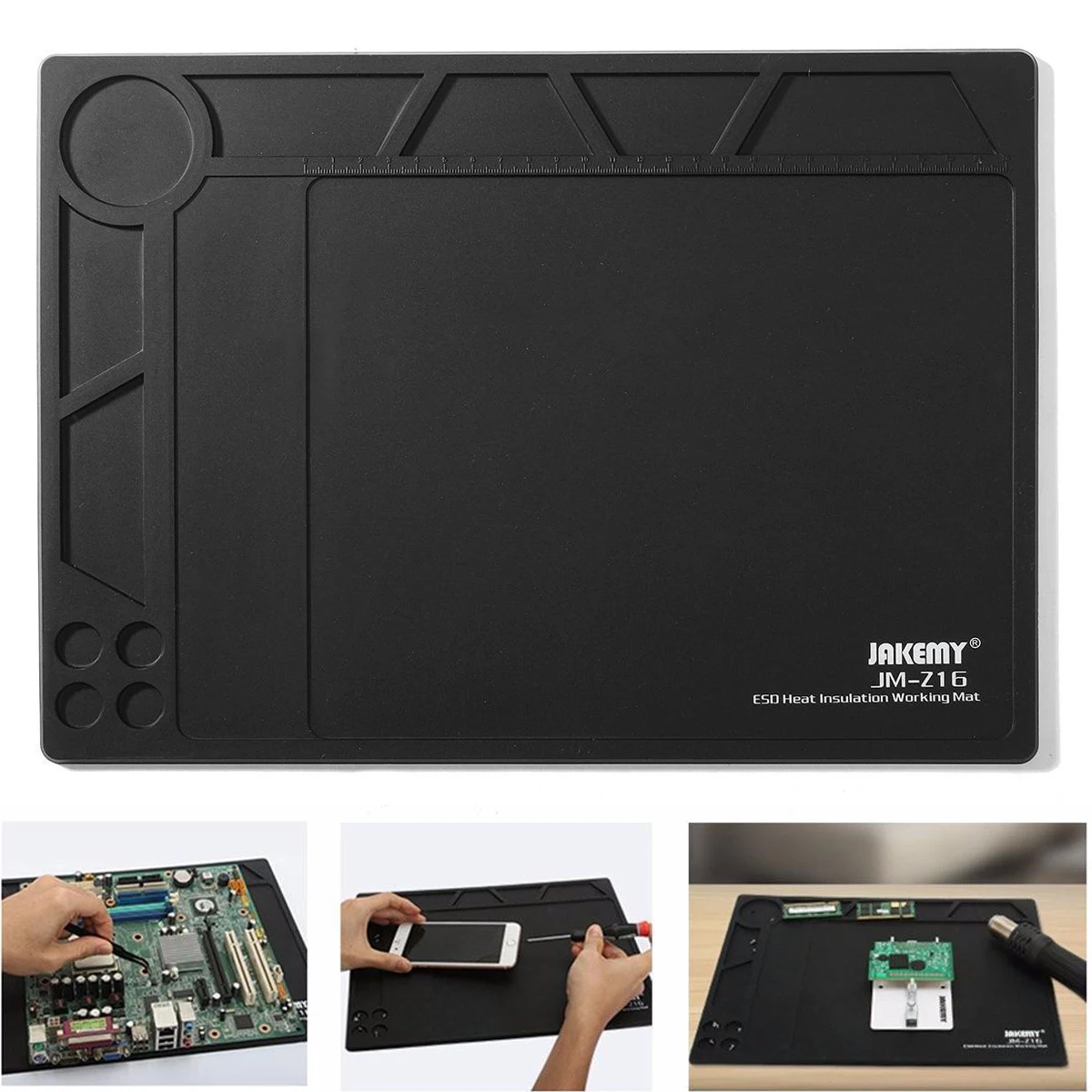 

1pcs Black Anti Static ESD Heat Insulation Pad Mat Blanket Phone PC Tablet Repair