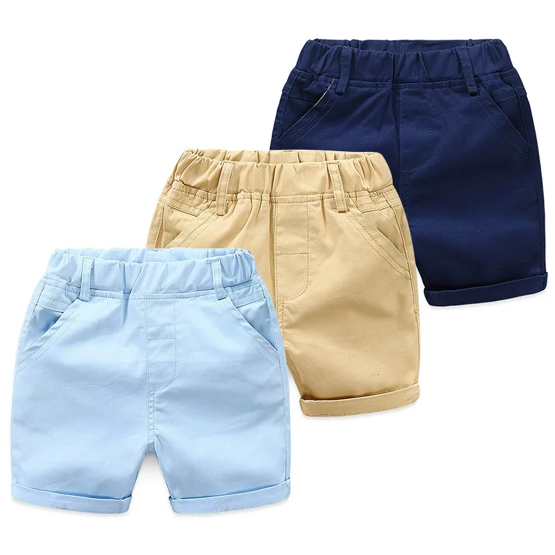 2024 Summer England 2 3 4 5 6 7 8 9 10 Years Toddler Infant Cotton Sports Solid Color Handsome Kids Baby Boy Shorts