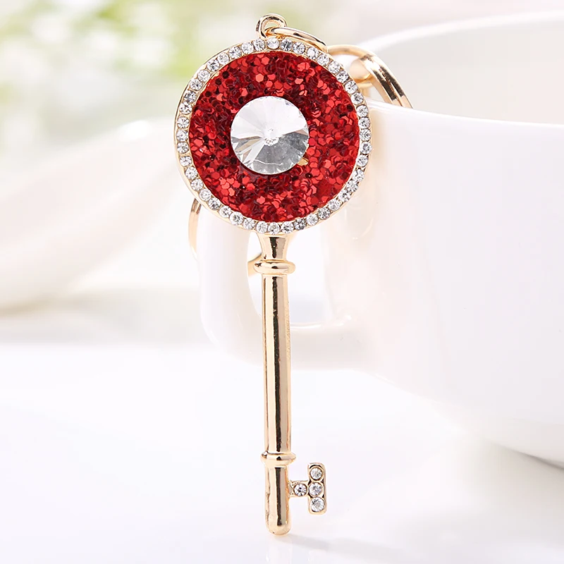 XDPQQ jewelry key chain new alloy polished key bag pendant gift female color cloth satellite stone novelty jewelry