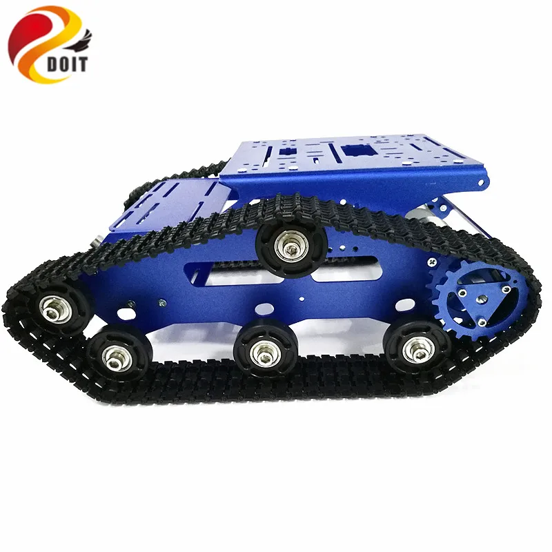 追跡ロボットシャーシ,アルミニウム合金フレーム,12V,320rpm,ハイパワー,プラスチックトラック,ロボットプロジェクトデザイン用