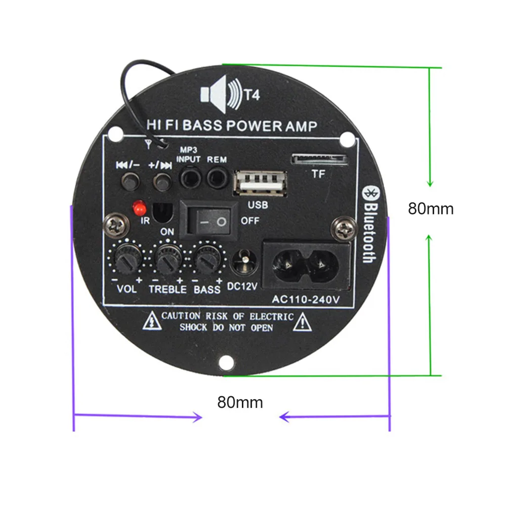 AIYIMA 30 واط بلوتوث مكبر للصوت مجلس 12 فولت 220 فولت أحادية مضخم الصوت دعم TF USB FM ل 5-10 بوصة باس المتكلم لتقوم بها بنفسك