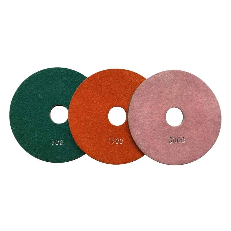 RIJILEI 6 Inch Diamond Polishing Pad for Granite or Concrete 150mm Flexible Wet Marble Grinding Discs Diamond Tool 6DS1