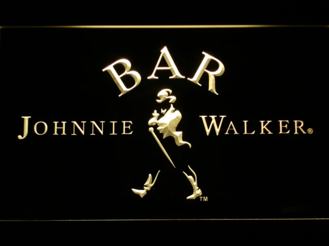 439 BAR Johnnie Walker Whiskey LED Neon Light Signs with On/Off Switch 20+ Colors 5 Sizes to choose