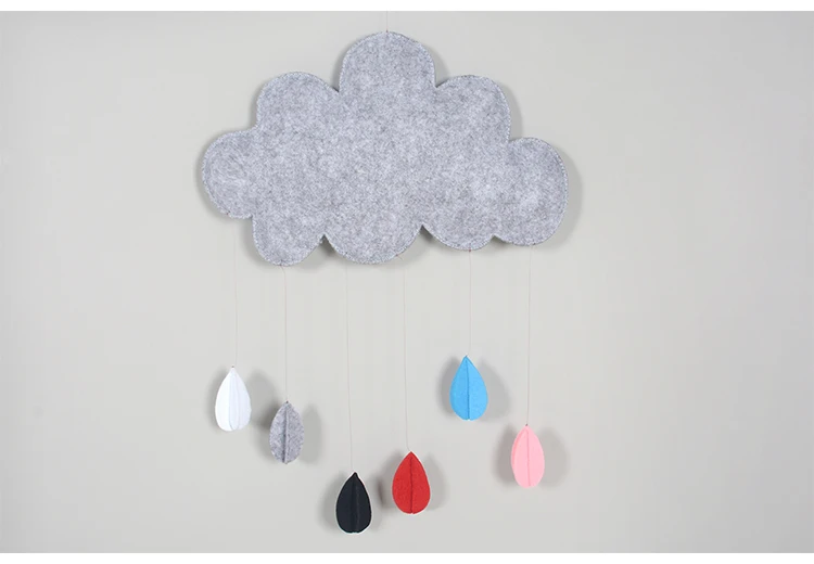 2021 Trẻ Em Cotton Chơi Xếp Hình Đồ Chơi Giáo Dục Handmade Vải Không Dệt Mây Raindrop Trẻ Em Treo Giường Phụ Kiện Trang Trí 2021