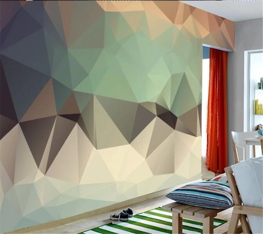 

wellyu Custom wallpaper papel de parede Modern minimalistic sunrise geometric background wall 3d wall papers home decor