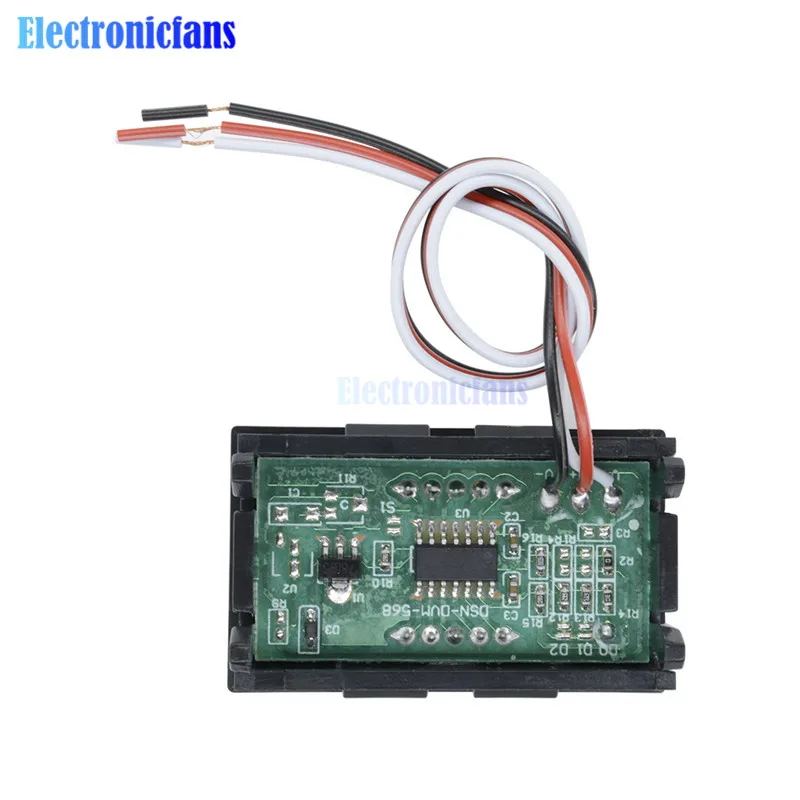 0.56 Inch Red Blue Green LED Display Panel Voltage Meter Voltmeter 3 Wires Three Digital Voltage Meter 0.56