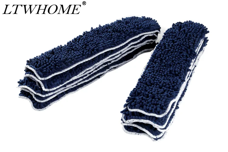 LTWHOME 24 Inch Chenille Coral Washable Flat Mop Pad Refills