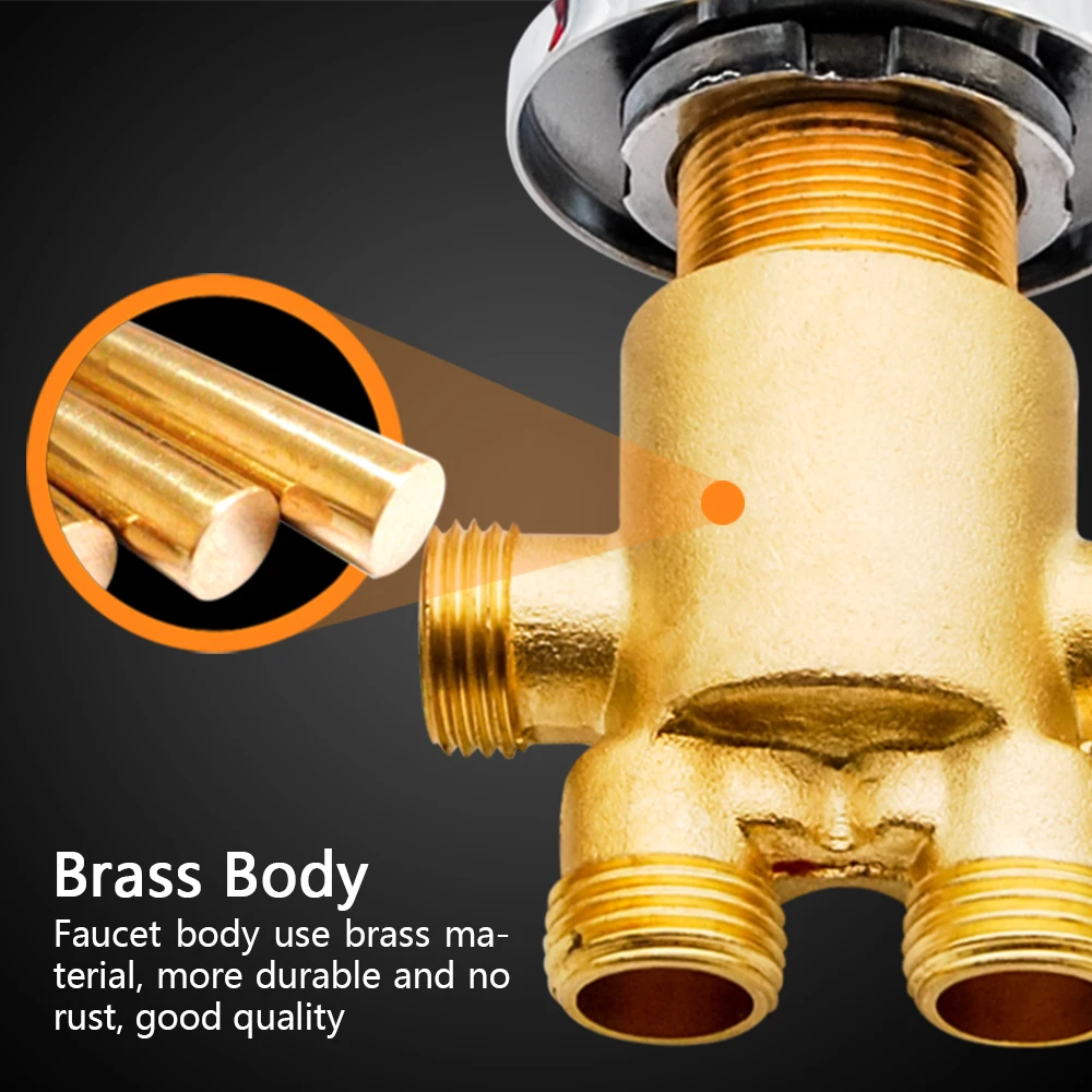 Bronze Chromed Ceramic Cartridge Cold and Hot Mixer 2 Way Bathtub  Waterfall Tap For Bath Shower Head & Massage Tub Water Inlet