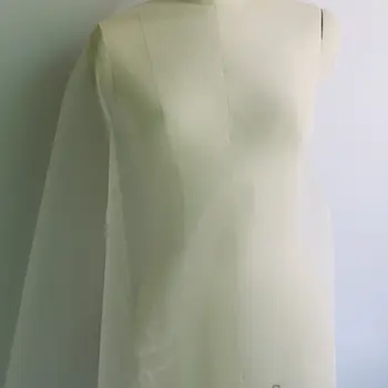 בד אורגנזה משי תות לבן טבעי 100% גזה Tecido Meter 8 best sales בד משי לבן - №5