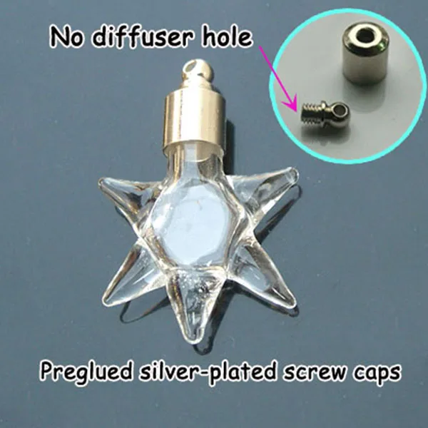 6MM Sun With Screw Cap Miniature Vials Pendant Glass vials pendants