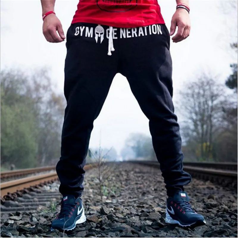 High quality Brand pants Fitness Casual Elastic Pants bodybuilding clothing casual navy military sweatpants joggers pants