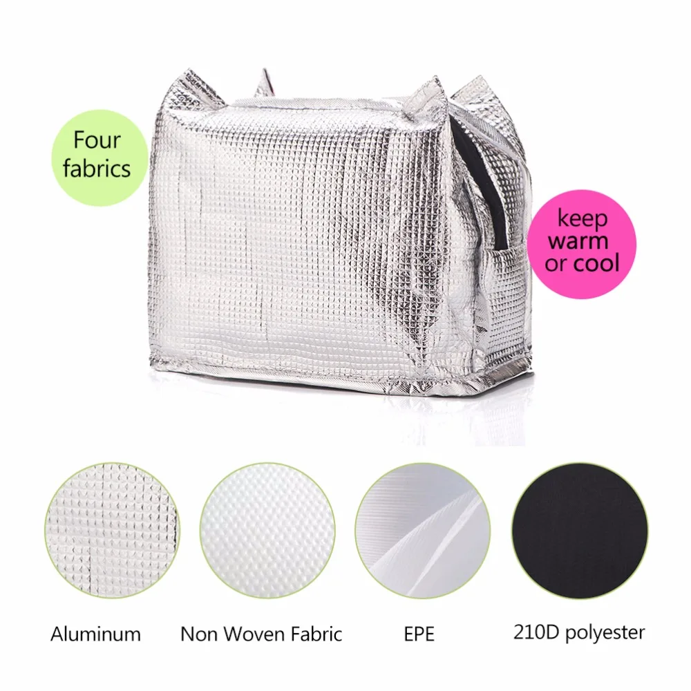 Aosbos 2019 Brand Thermal Insulated Lunch Bags Keep Food Fresh Lunch Box Bag Picnic Travel Storage for Women Kids Tote Handbag