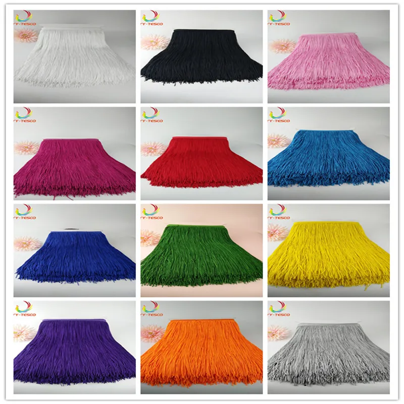 2 yards/30 CM Long Poliester tassel dress fringe Trim African Ribbon Lace costume sewing accessories  DIY decoration