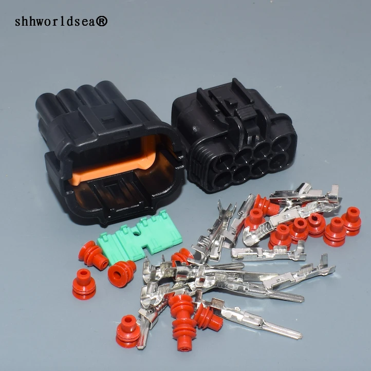 shhworldsea 2.2mm  8 Pin 6185-1177 6188-0736 Automotive Connector Female Male Headlight Plug For Nissan Sylphy Teana