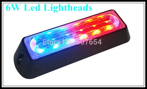 

DC12V 6W car surface mounting Led strobe warning light,6Leds headlight,Emergency light,18flash,waterproof