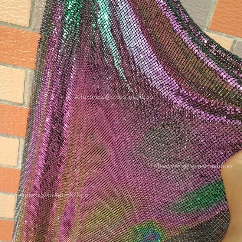 45*30CM Bling Metal Mesh Fabric Metallic Cloth Sequin Sequined Fabric DIY Doll Belt sewing cloth dress Home Decoration Curtain