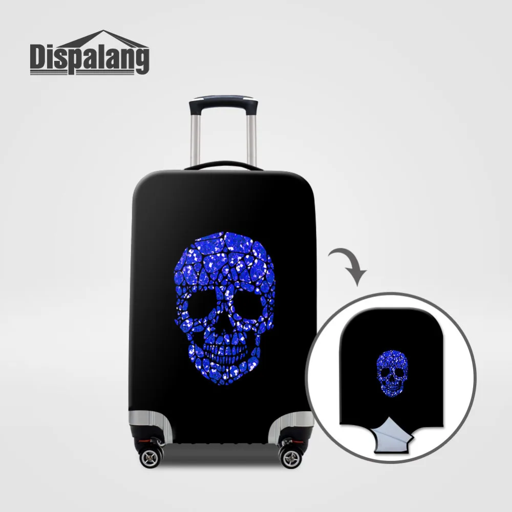 Dispalang Thick Elastic Luggage Cover Apply To 18-30 Inch Cases 3D Skull Print  Suitcase Trolley Case Covers Travel Acessories