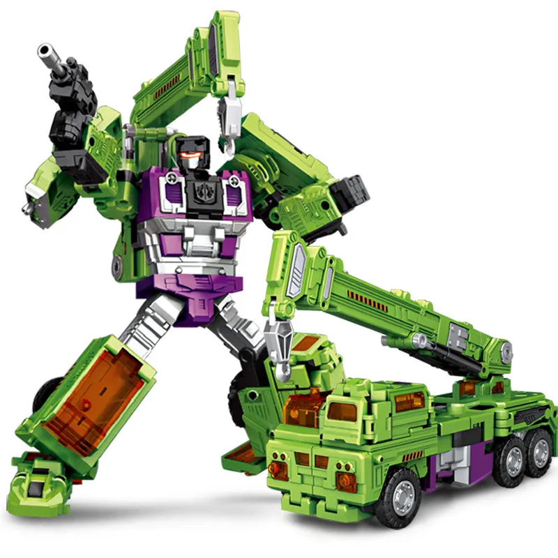 Nuevo NBK Devastator Toy boy transformación KO G1 Robot coche Anime figura de acción rescate excavadora grúa gancho modelo chico juguetes para adultos