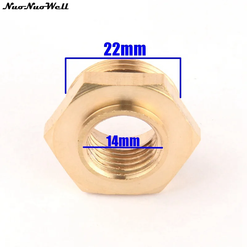 Rosca macho de 22mm-14mm, conector de cobre com rosca fêmea, conector de metal sólido para pistola de água de jardim, encaixes adaptadores