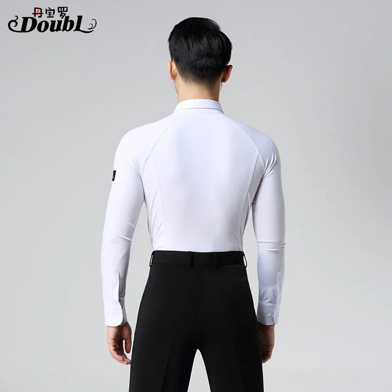 Latin dance costumse long sleeves latin dance tops for men shirts latin dancing jackets S-XXXL