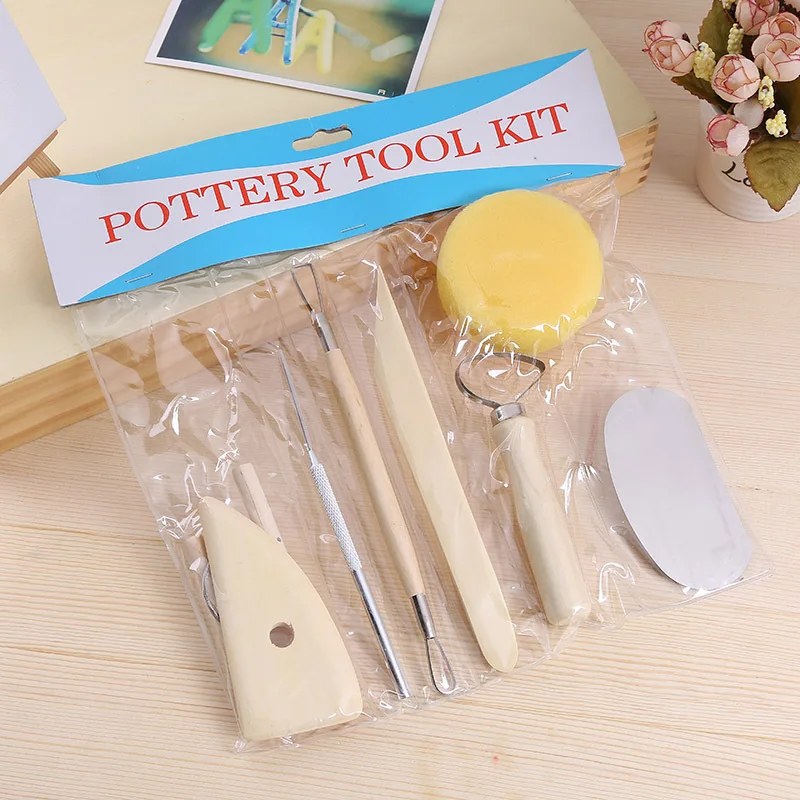 60sets New Arrive Clay Tools Set Pottery Sculpture Tools Handmade Clay Sculpture DIY 8pcs/set W7571