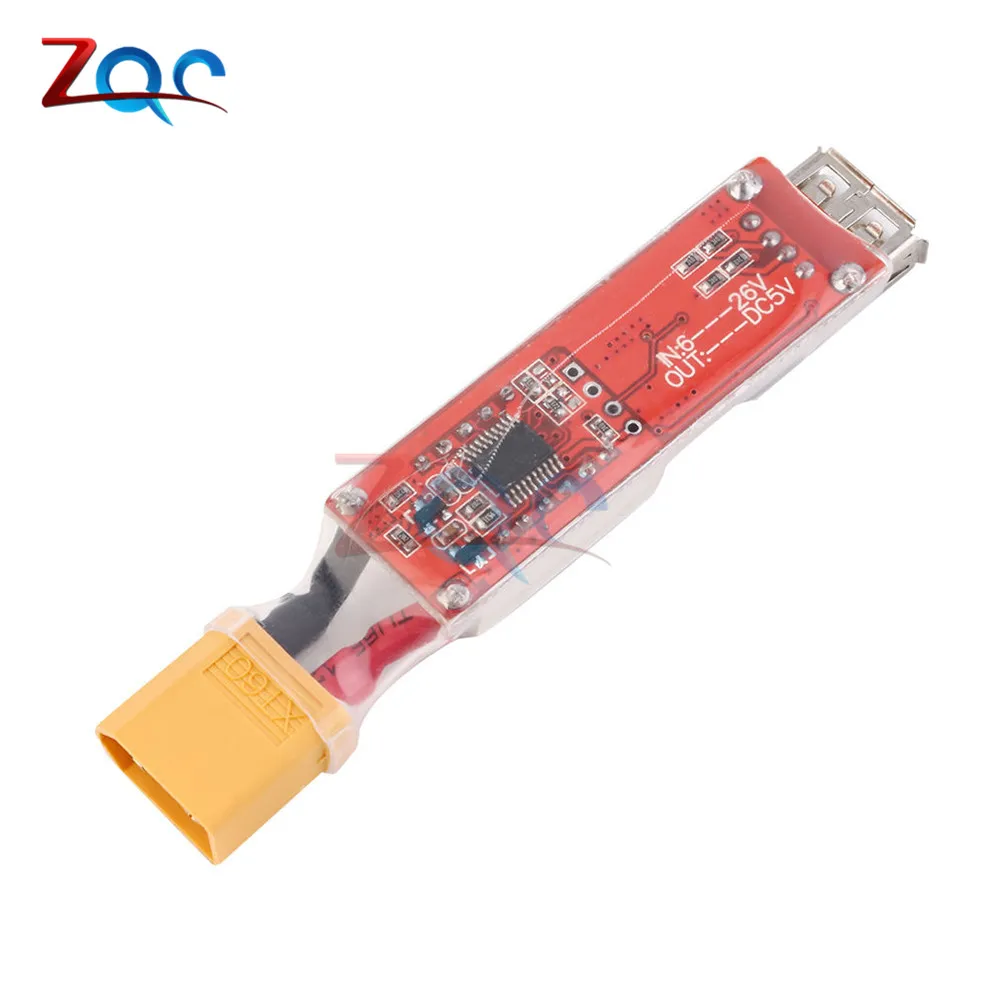 2S do 6S bateria lipo XT60 wtyczka do USB 5V 2A ładowarka konwerter Adapter LCD XT60 wtyczka baterie zdalny Contoller 2 S-6 S