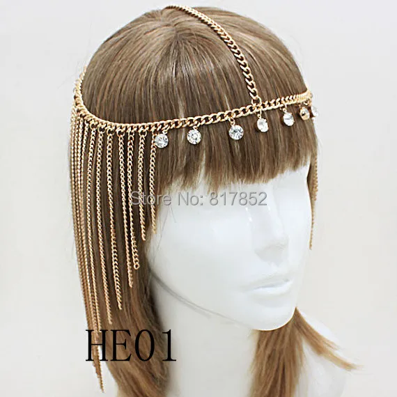 New Arrival Women Fashion Styles Gold or Silver Chains Hair Chains Jewelry